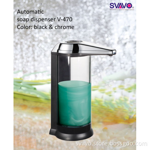 Chrome & Clarity Color Touchless Sensor Soap Dispenser V-470